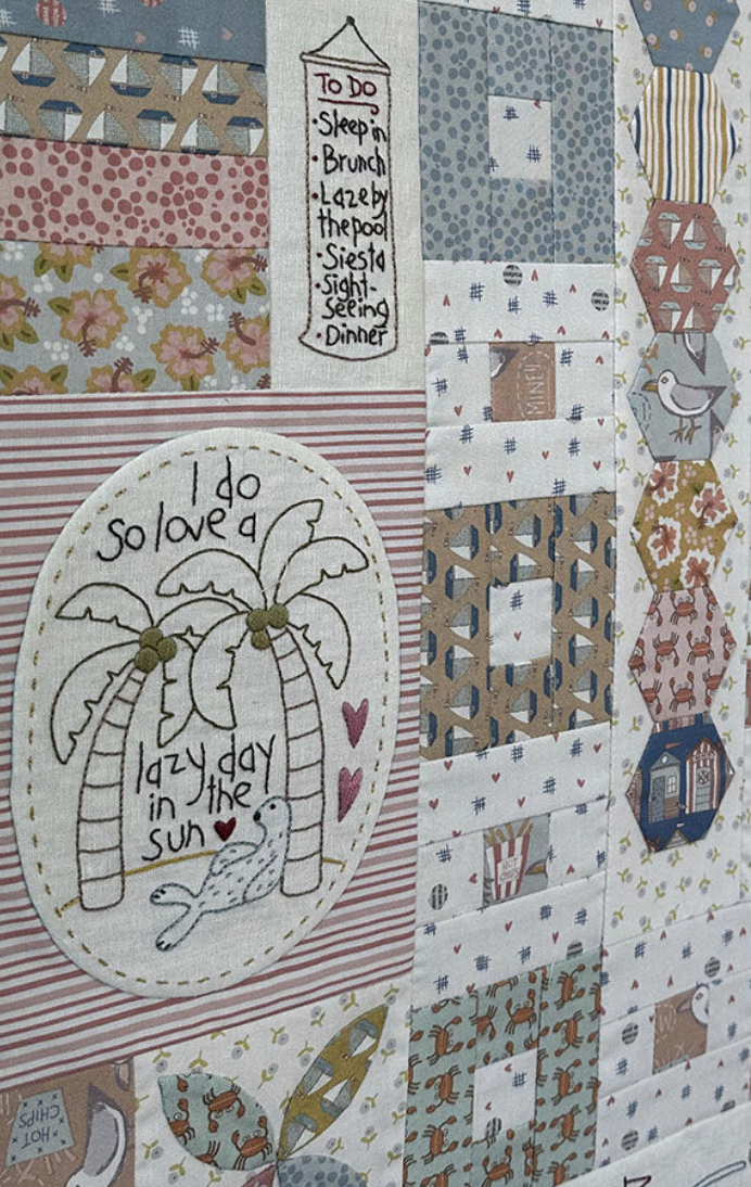 TBH-, Happy Travels Quilt Pattern by the Birdhouse, Finished size is 49" square