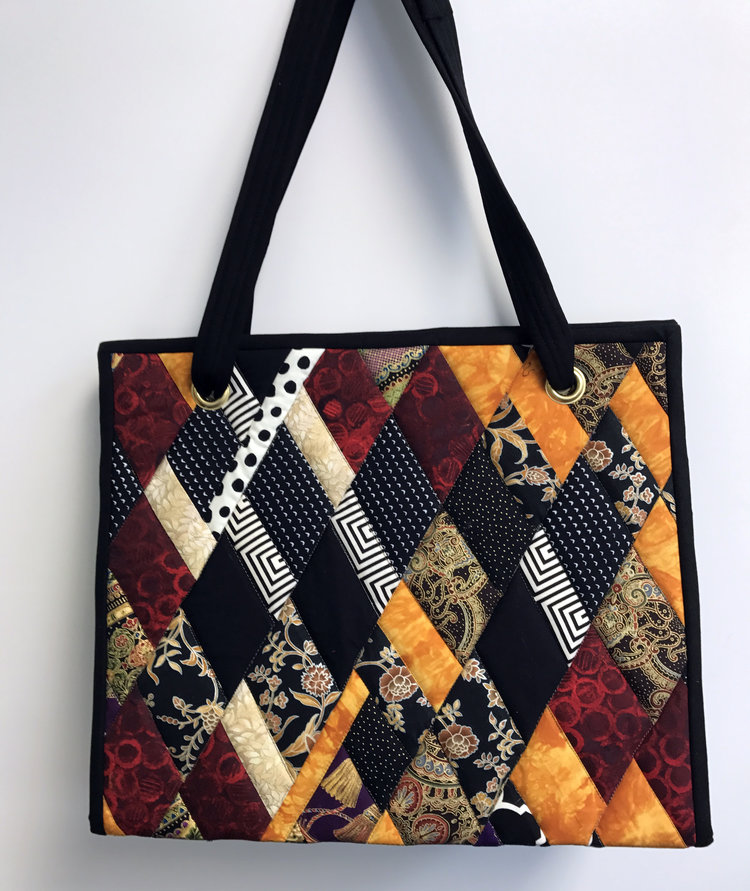PEP130, Dancing Diamonds Gem Bag Pattern (english) with interfacing template