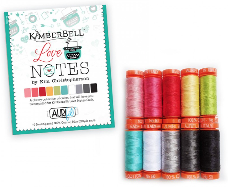 AURKC50LN10, Aurifil, Love Notes Thread Assortment,,