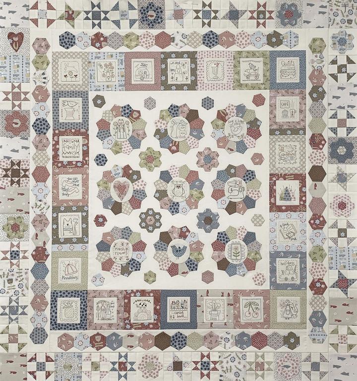 TBH-HEARTSTRINGS, Pattern D374 Heartstrings by Natalie Bird, finished size 40" x 42"