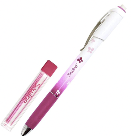 FAB50041, Pink Sewline Fabric Pencil  with reflill