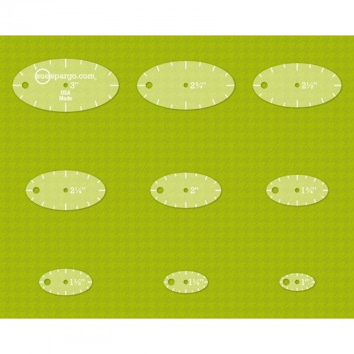 SUSCST-05, Oval Easy Template Set by Sue Spargo, Creative Stitching Tools