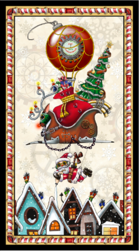 RSD-PANEL,28900-E, Steam Punk Christmas  (60 x 105 cm)