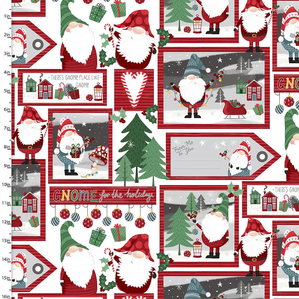 3WI19550-WHT, I'll be Gnome for Christmas, STOCK