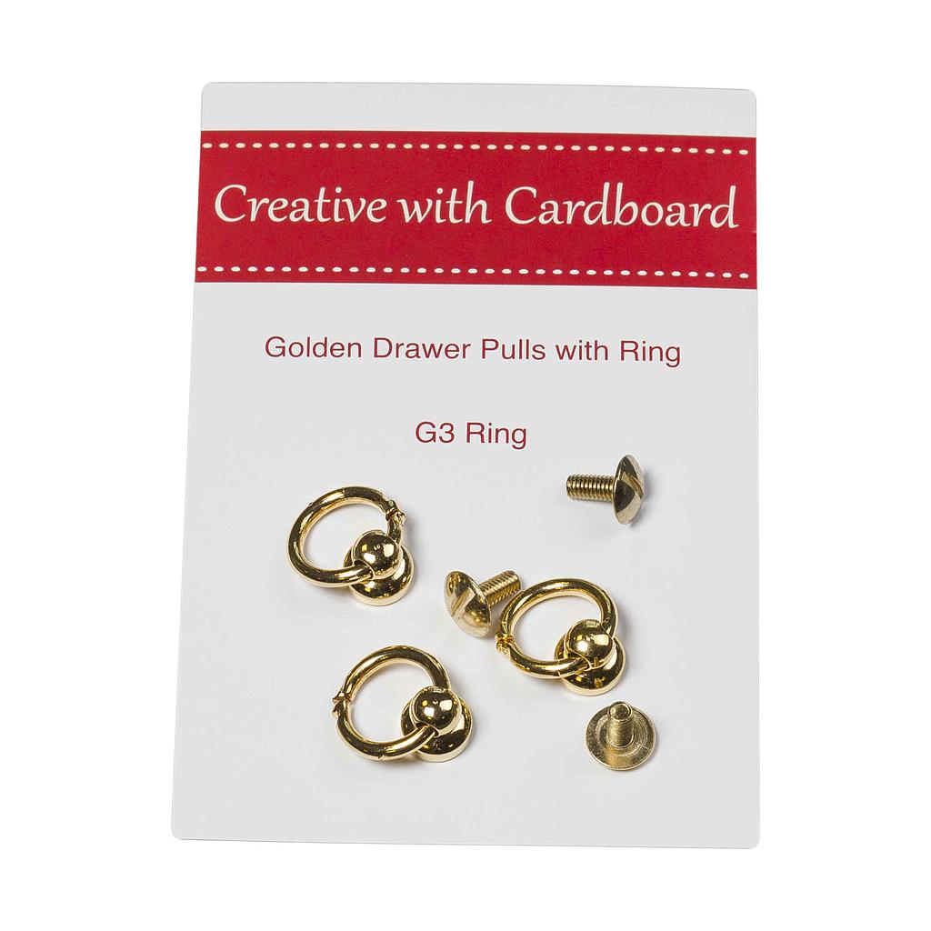 3 Golden Drawer Pulls