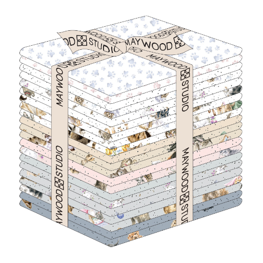 FQ-MASPAWS, Fat Quarter Bundle Whiskers & Paws (21pc) (6/24)