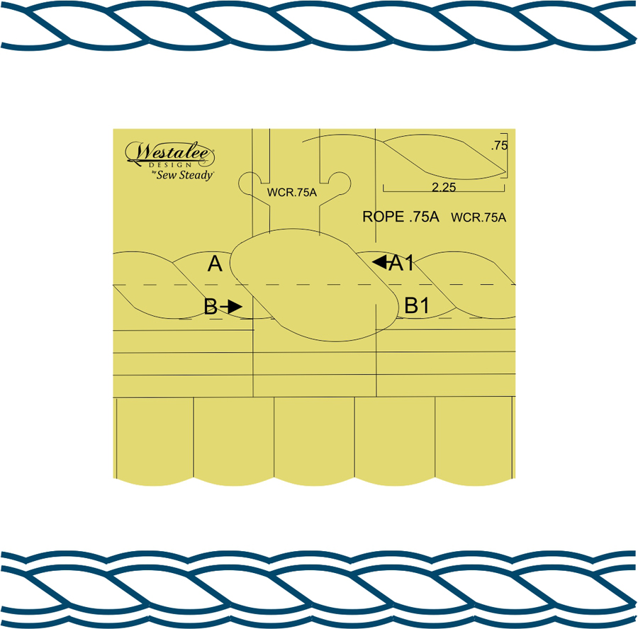 WT-WCR.75A-LS, Low Shank Westalee Design 0.75″ Continuous Rope and Echo Template