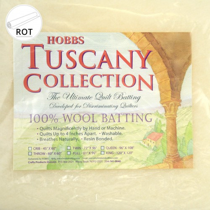 HOBTW81, Full, TUSCANY WOOL BATTING 81"x 96" 