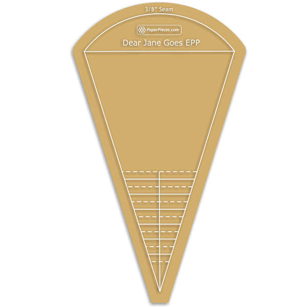 Dear Jane, Acrylic Triangle Ruler, with 3/8" Seam Allowance