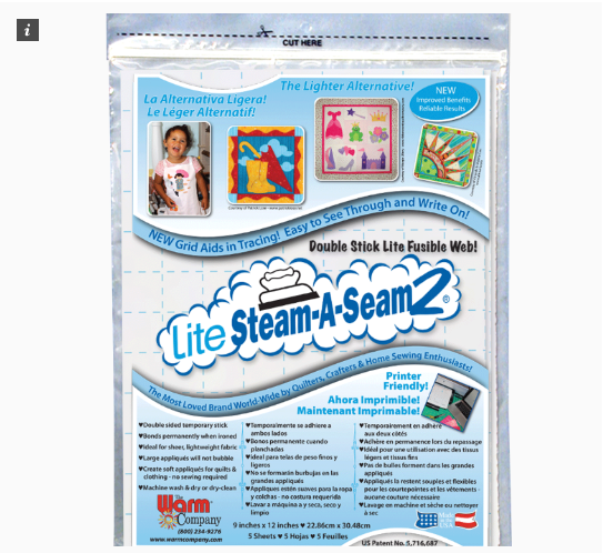 	WAC5417, Steam a seam-2 lite, 5 sheets 9"x12" (22,86cm x 30,48cm)