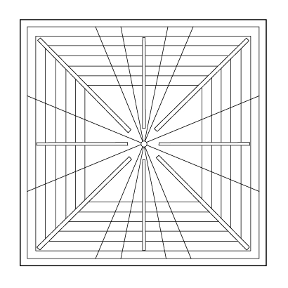 8.5" CROSS HAIR SQUARE - 8 POINT..MARKS BLOCKS UP TO 8". (CHR-8-8.5)