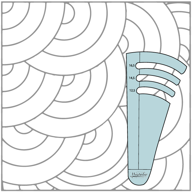 Circles on Quilts - 12.5" thru 17.5" Template 2 pc Set Low Shank