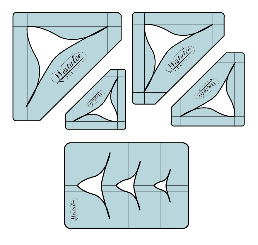 Flying Bell Curve Triangle 5pc set - Low Shank