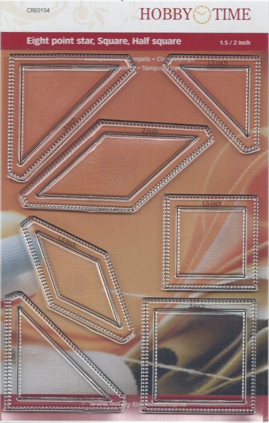 CRE0154, Set for Le Moyne star (large) 1,5" and 2"- Quiltstamps