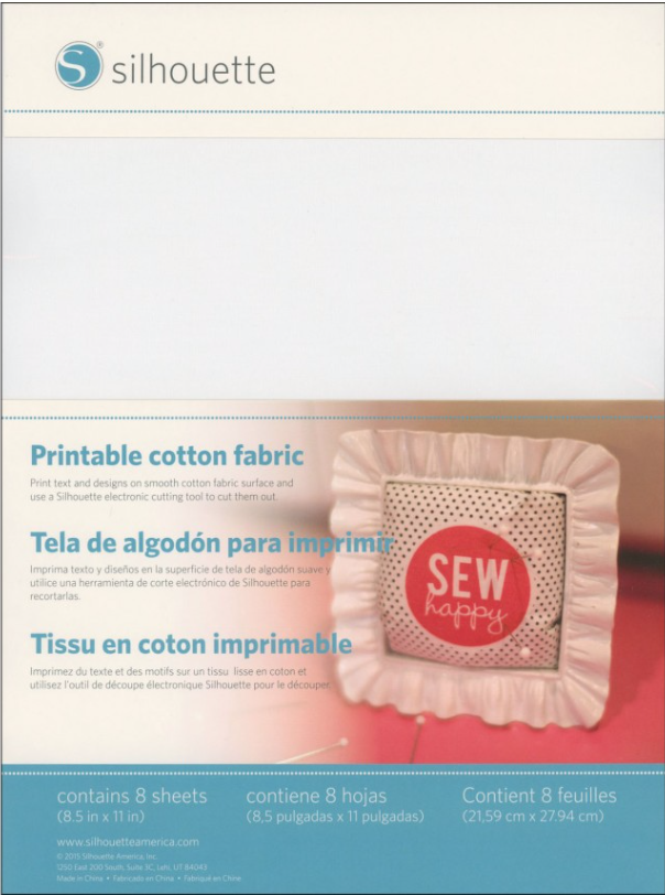 Printable Cotton Fabric Sheets (8x) by Silhouette