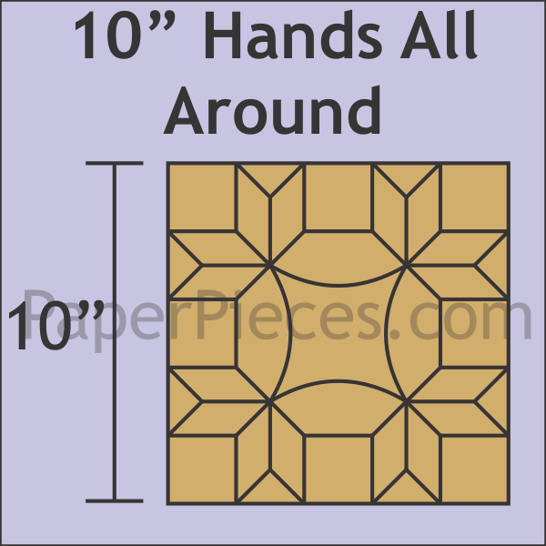 HANDSALLAROUND1000-L, 10" Hands All Around Large Pack