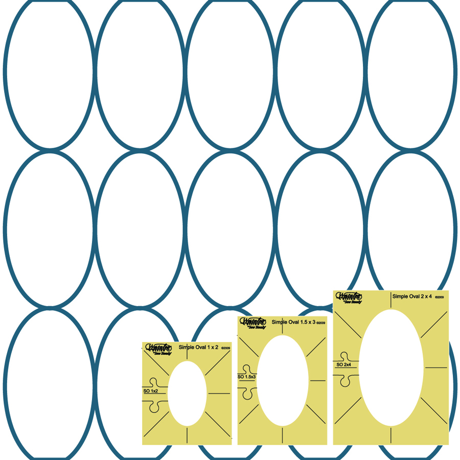 WT-SOSET-HS, Westalee Design Simple Ovals Set Includes: 1″ x 2″ , 2″ x 4″, and 1.5″ x 3″, High Shank