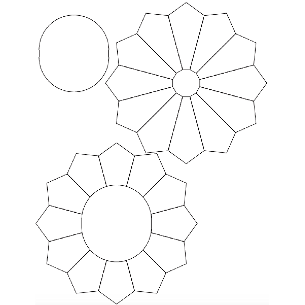 HEARTSTRINGS-ACR.25, Acrylic Templates for Dresden Plates (Wedges and Oval) 1/4" seam allowance