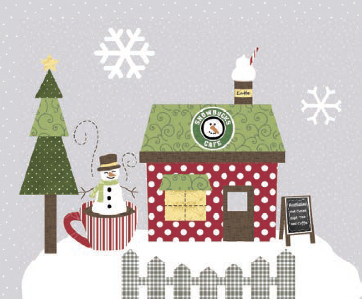 THQFROSTY-BOM1, Frosty Goes to Town, BOM-1, including fabric, pattern, accessory Pack by The Quilt Company