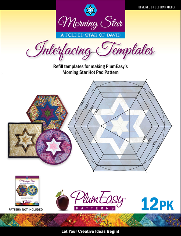 PEP209, Morning Star Interfacing Template 12-pk