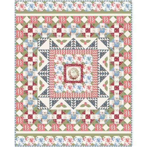 KIT-MASGEO, Georgia Quilt Kit featuring American Beauty 48" x 60" (8/22)