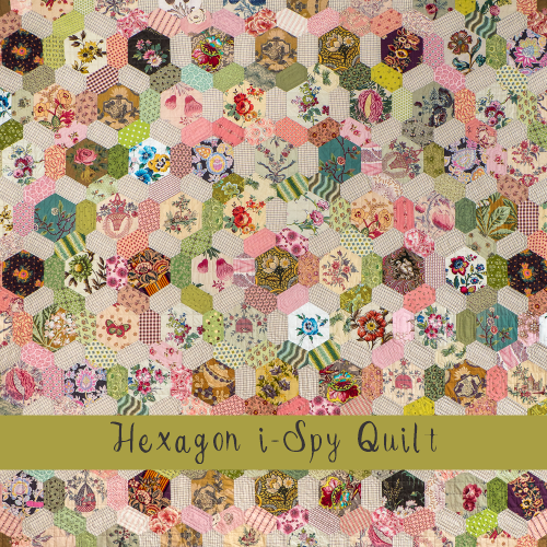 Hexagon I-Spy Quilt - Hand Piecing iSpy Template Set, by Brigitte Giblin
