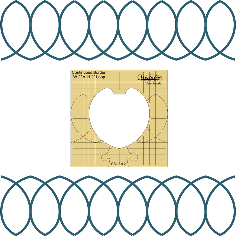 WT-CBL 2x2-LS, Westalee Design, 2″ x 2″ Continuous Border Loop Template Low Shank 