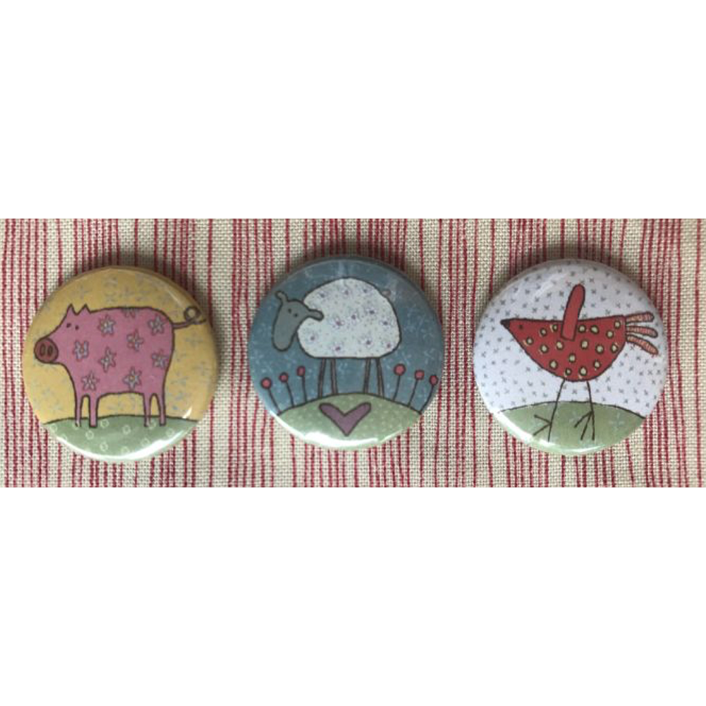 Set of 3 Magnets - Farm