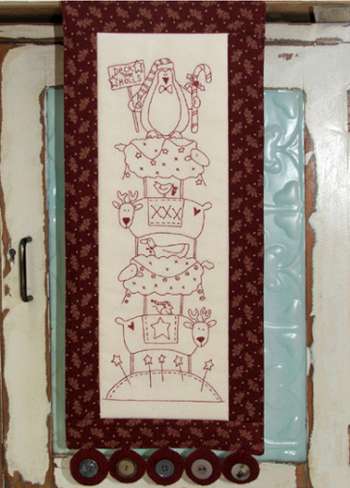 TBH-D220, Deck the Halls (8"x22") Pre-printed Fabric and Pattern