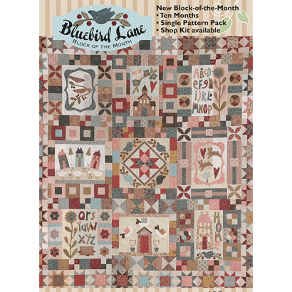 TBH-D300, Bluebird Lane, Block of the Month Pattern