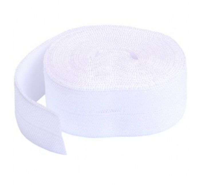 SUP211-2-WHITE, Fold over Elastic White (20mm, 2 yard package) ByAnnie