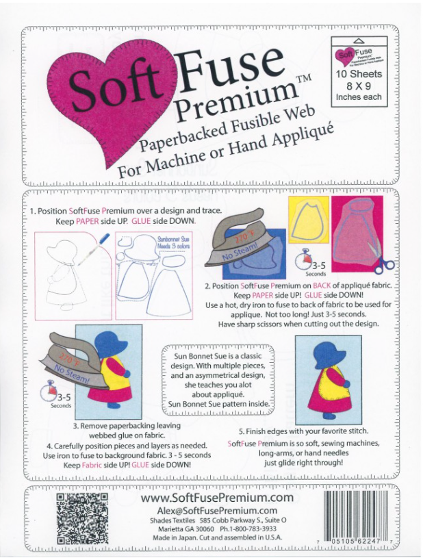 Soft Fuse Premium Web, 8" x 9", (10 Sheets)