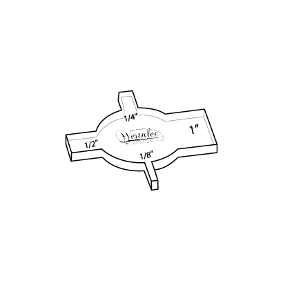 Spacing Gauge - Increments of 1/8”, 1/4”, 1/2” and 1” spaces when using rulers and templates (WSPG)