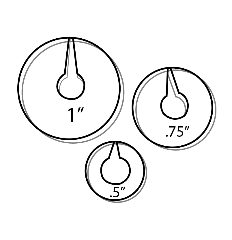 Ruler Foot Echo Guide Set 3 Piece Set - 1/2", 3/4", and 1" Guides. UPC