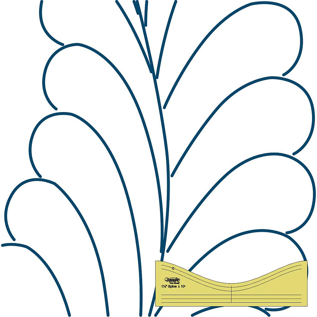 10" Feather Template Spine (FTSPINE10) Low Shank