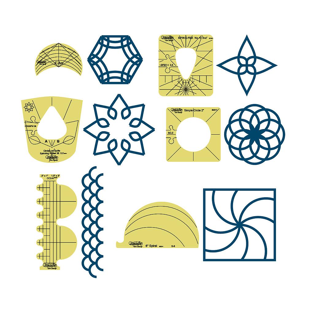 6 pc Sampler Template Set - High Shank (WDT5)