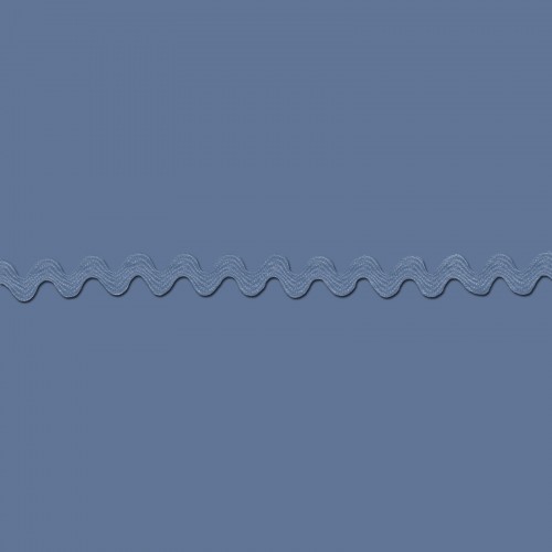 GAN765025-332, Dusty Blue Ric Rac (0.375", 9mm) - 24 YDS