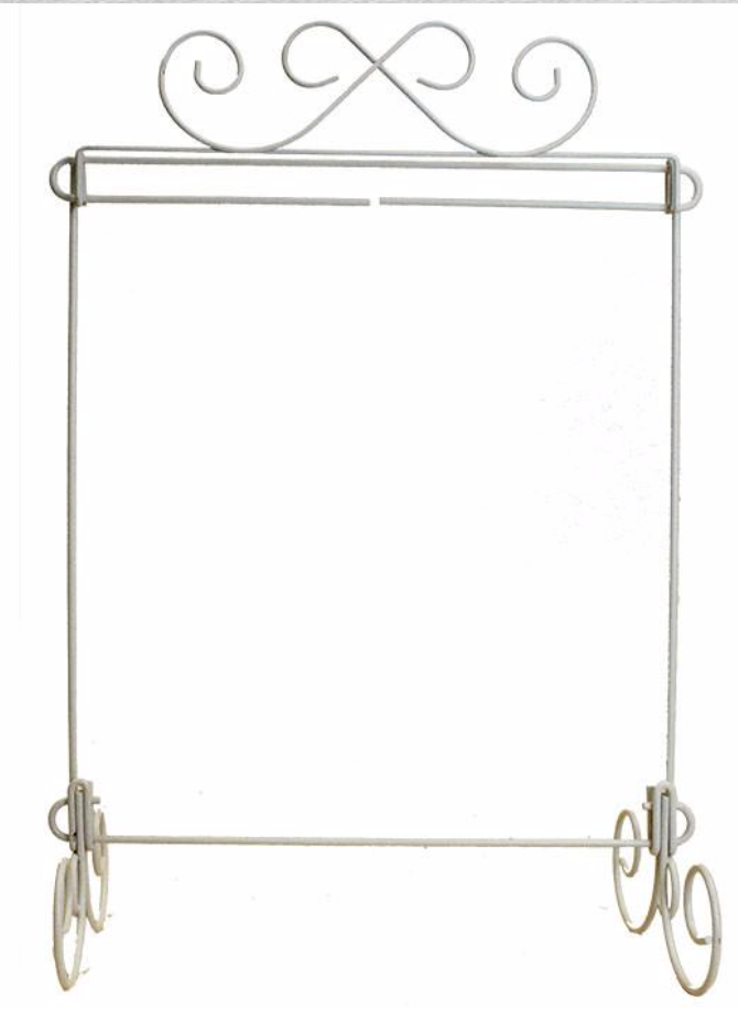 760214883379, Ackfeld Quiltstand White 12" x 14"